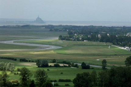 Bocage normand bordant la baie du mont