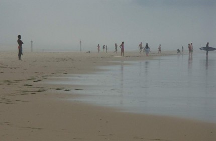 Brume du soir sur Biscarosse plage